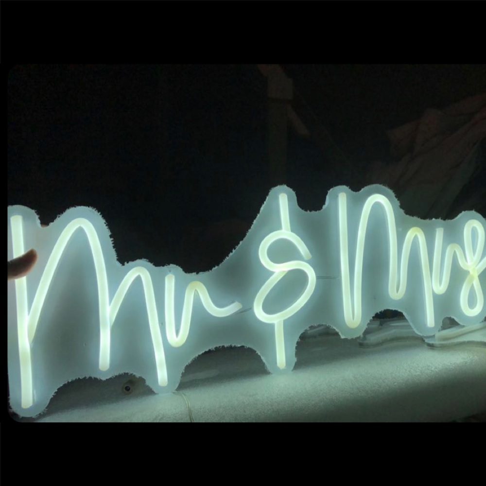 Mr & Mrs LED sign